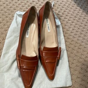 Manolo Blahnik shoes size 39.5eu cognac color